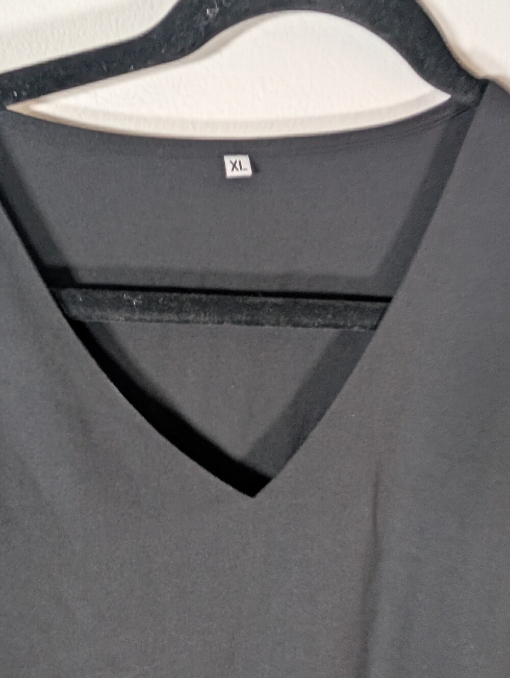 Black V-Neck Tiered Babydoll Tunic - Picture 2 of 6